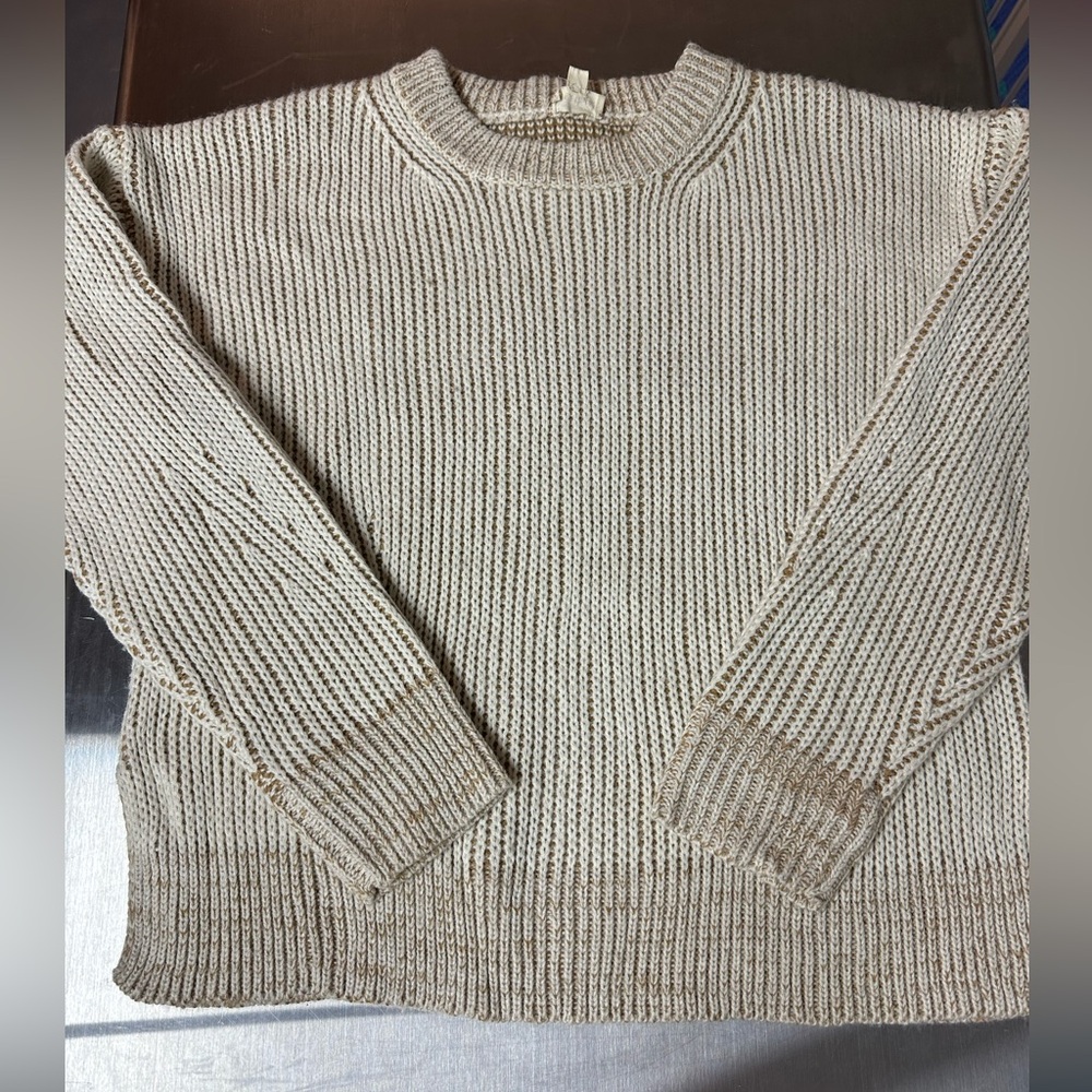 Hem & Thread‎ Beige Crew Neck Sweater